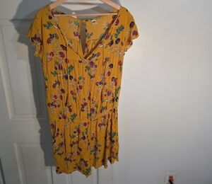 Old Navy Yellow Floral Mini Dress